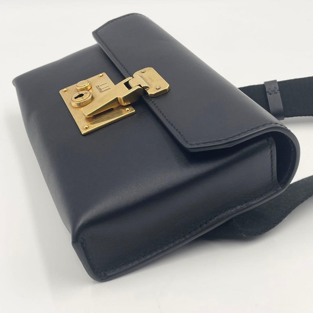 【美品】dunhill ダンヒル ロックバック ボディバッグ ベルトバッグ 黒