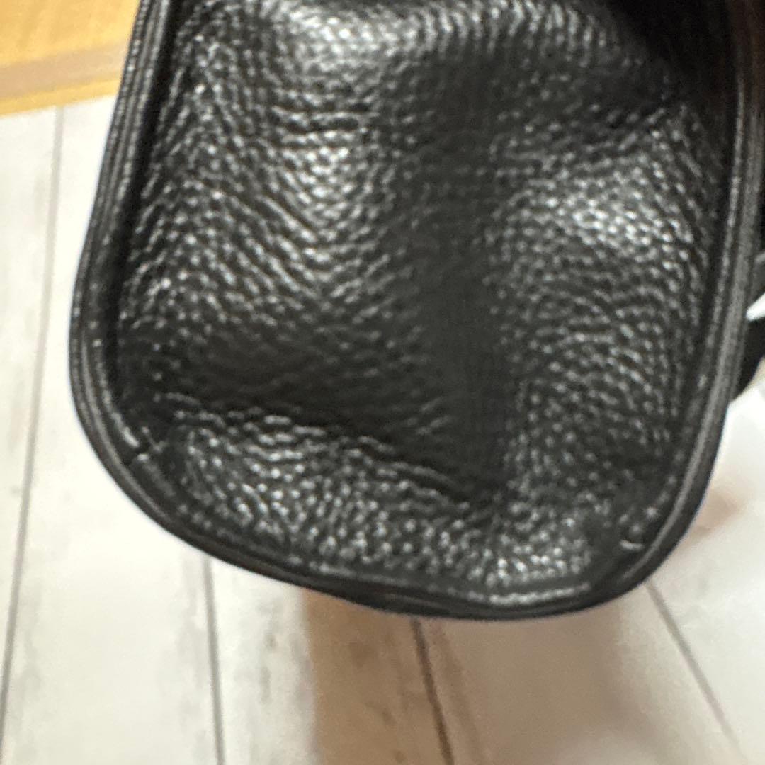 【美品】ear PAPILLONNER ワイドテープ ショルダーバッグ ブラック