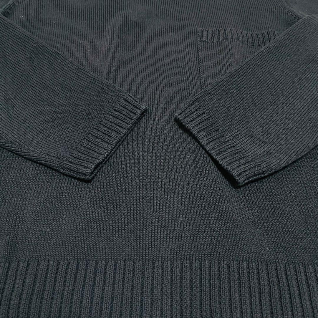 アリス様　45R アイスコットンのタートルネックTシャツ　R刺繍　濃紺