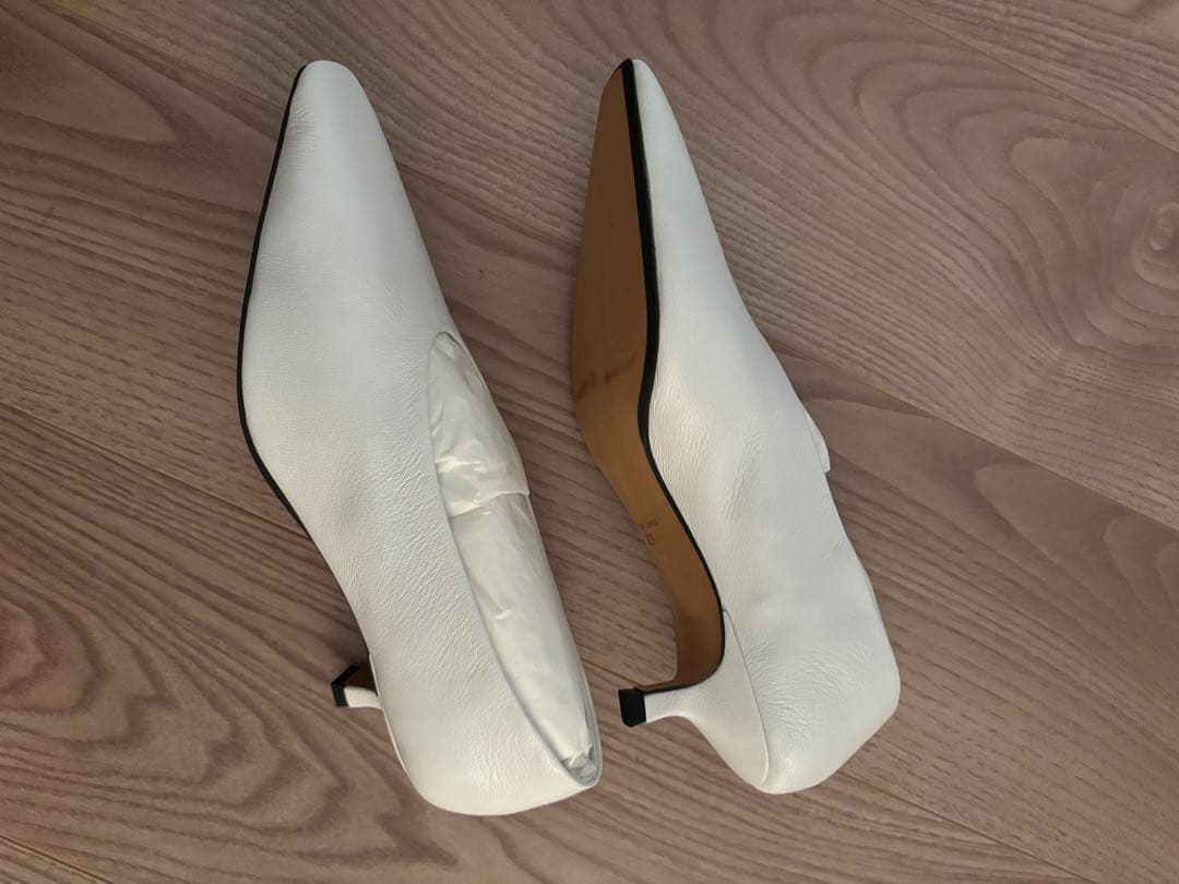 【iirot】Cover Pump_White ホワイトポインテッドトゥパンプス