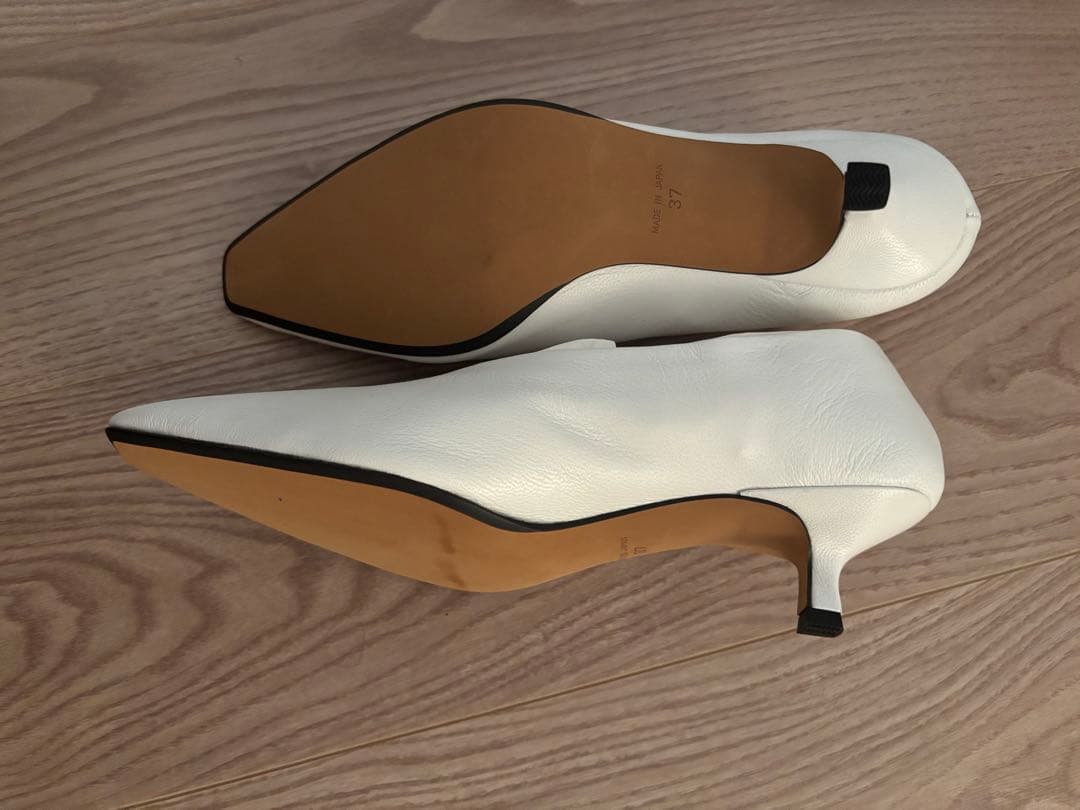 【iirot】Cover Pump_White ホワイトポインテッドトゥパンプス