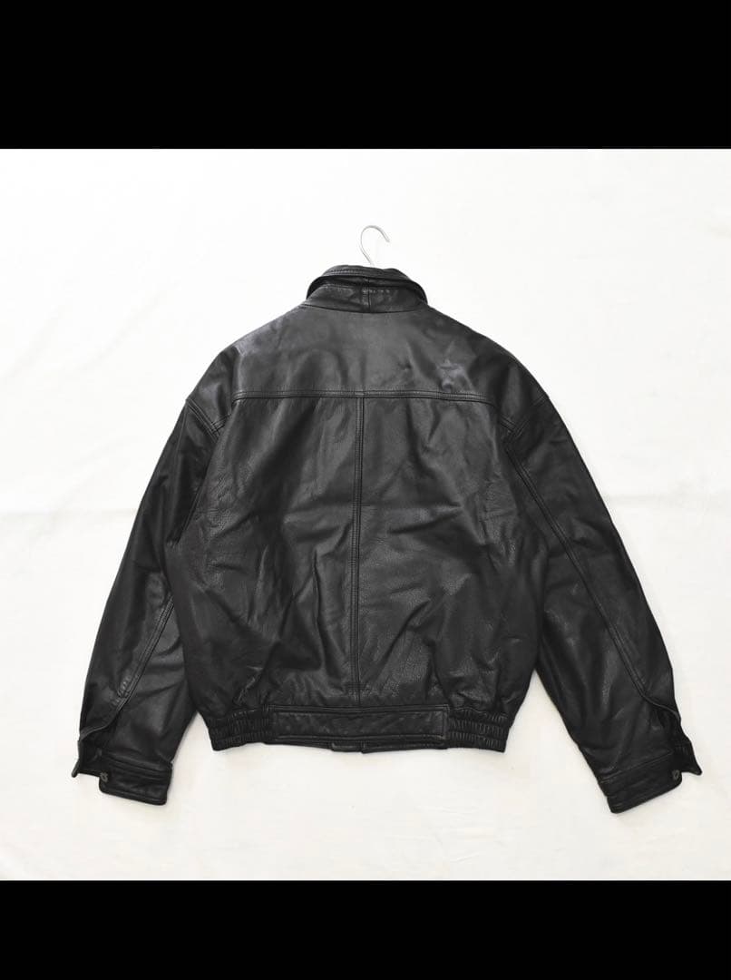 レザージャケット　ボックスシルエット　レザー　古着