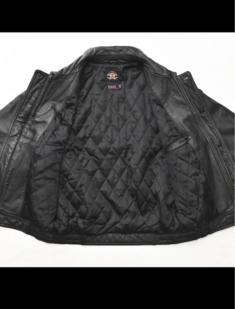 レザージャケット　ボックスシルエット　レザー　古着