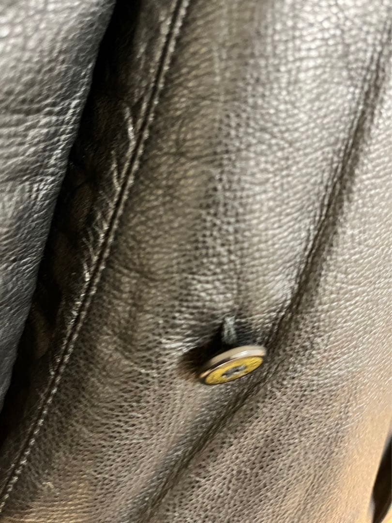 レザージャケット　ボックスシルエット　レザー　古着