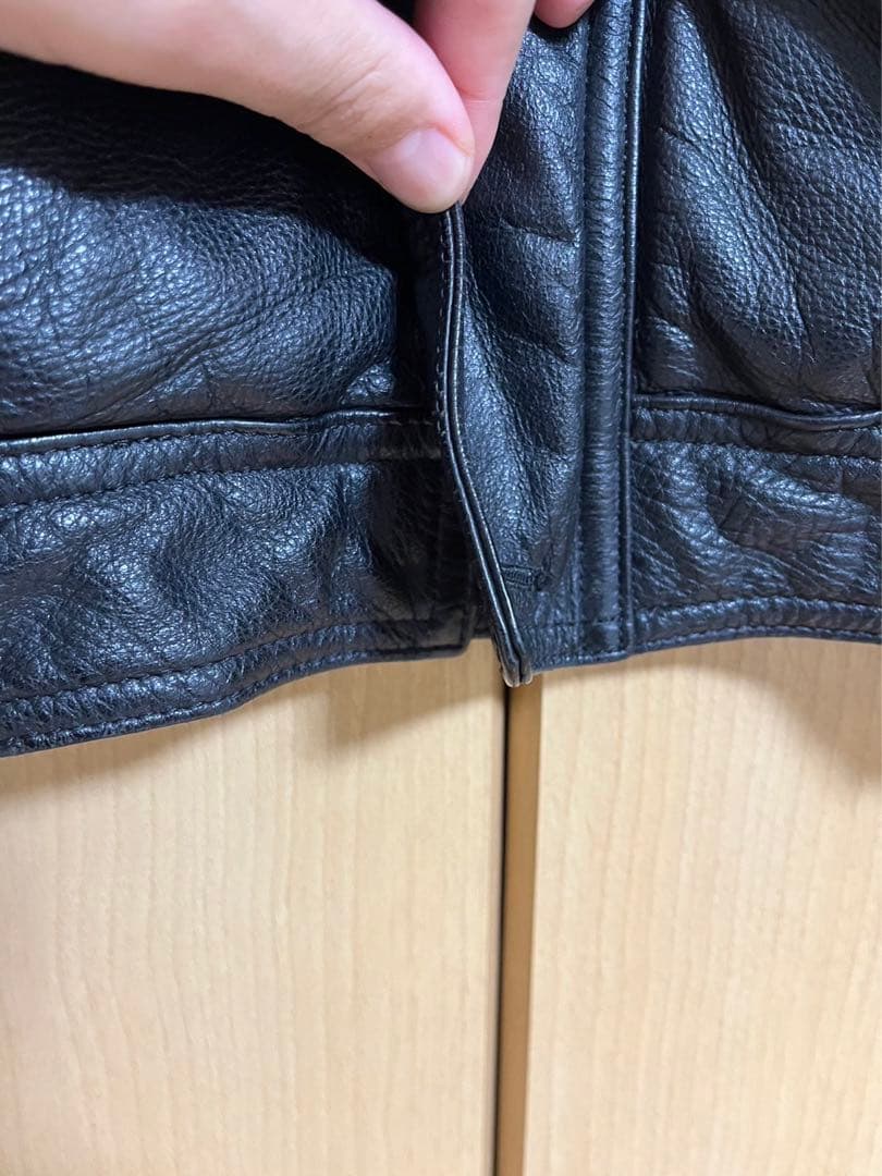 レザージャケット　ボックスシルエット　レザー　古着