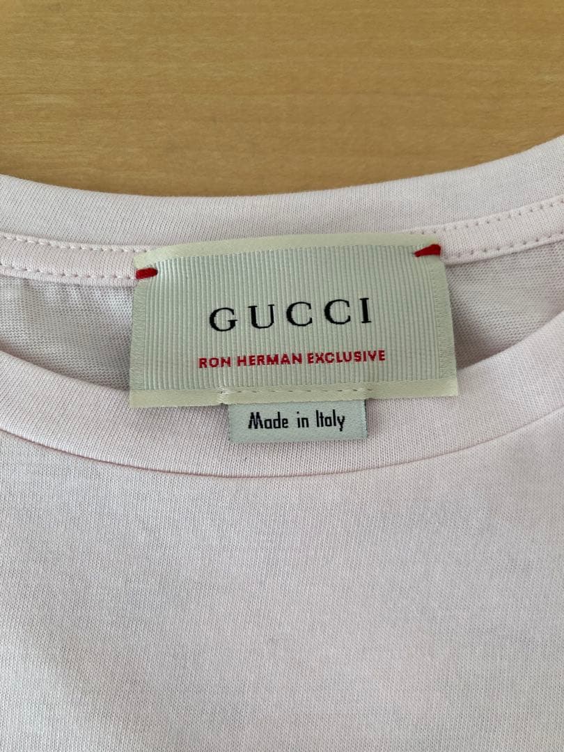 新品！GUCCI×ロンハーマンコラボ　Tシャツ サイズ10 ピンク
