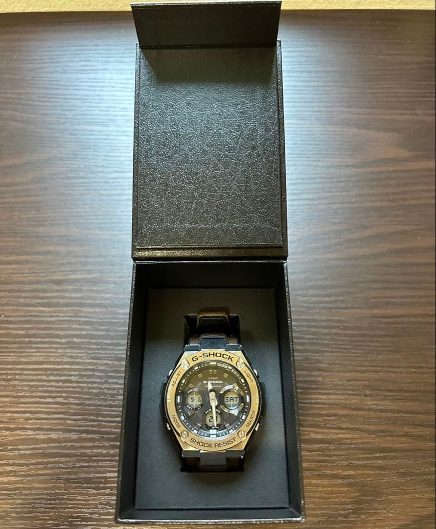 G-SHOCK 電波ソーラー GST-W110D 革ベルト 箱付