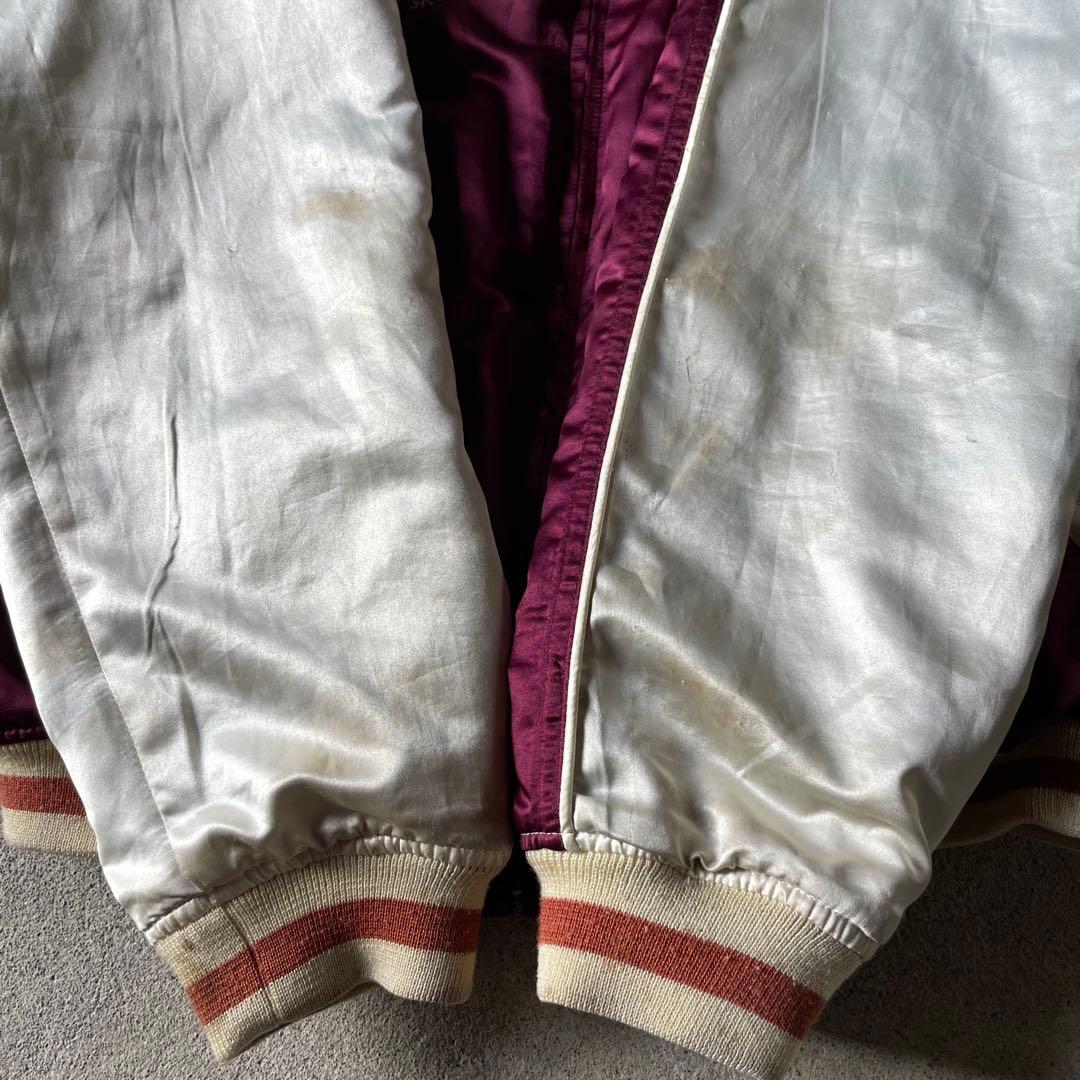 爆裂爛漫娘 別珍 リバーシブル スカジャン 刺繍 髑髏 龍 蛇 桜 ベロア 44