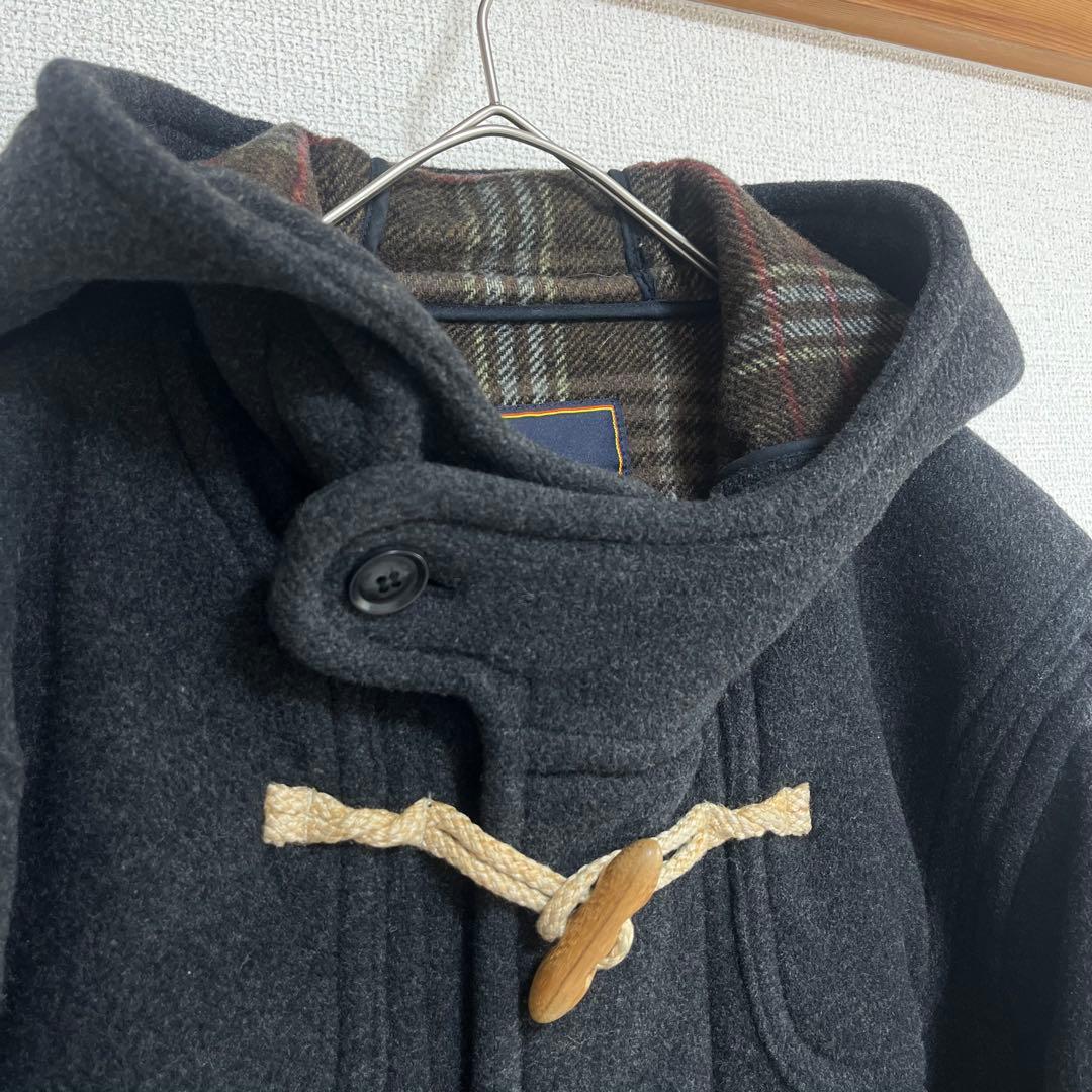 King　　イーストボーイ　カシミヤ混　ダッフルコート　チェック　M