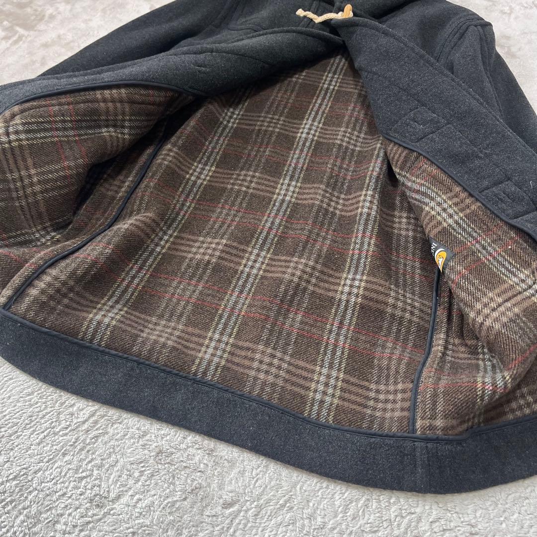 King　　イーストボーイ　カシミヤ混　ダッフルコート　チェック　M