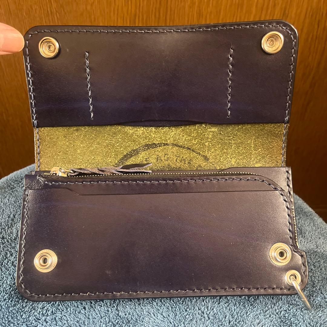 【美品】No.496 レザー ノームコア　ロング トラッカーウォレット