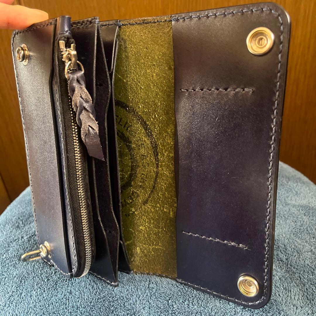 【美品】No.496 レザー ノームコア　ロング トラッカーウォレット