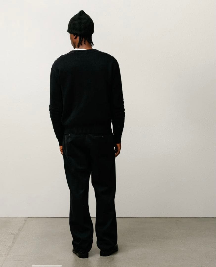 トップス STUSSY 25AW MOTO SWEATER BLACK S