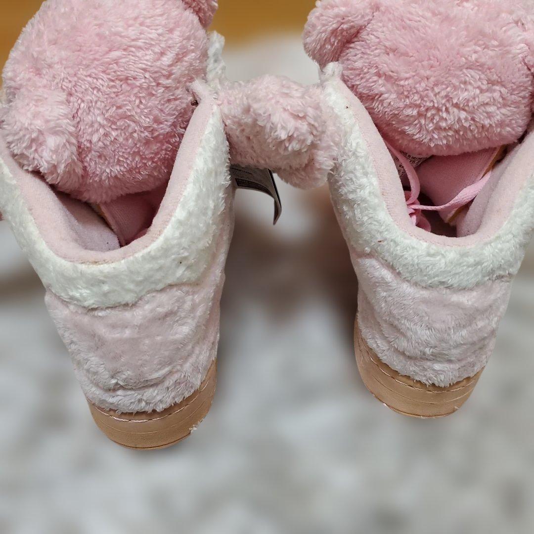 Adidasジェレミースコット クマ顔デザイン スニーカー ピンク