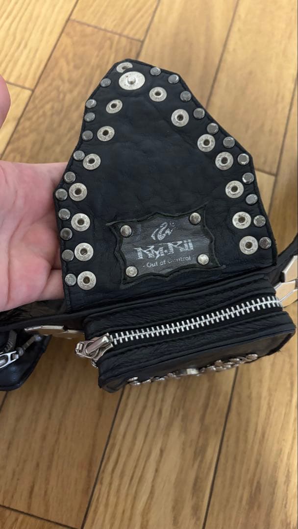 バッグ Kmrii hip bag CRAZY SILVER STUDDED