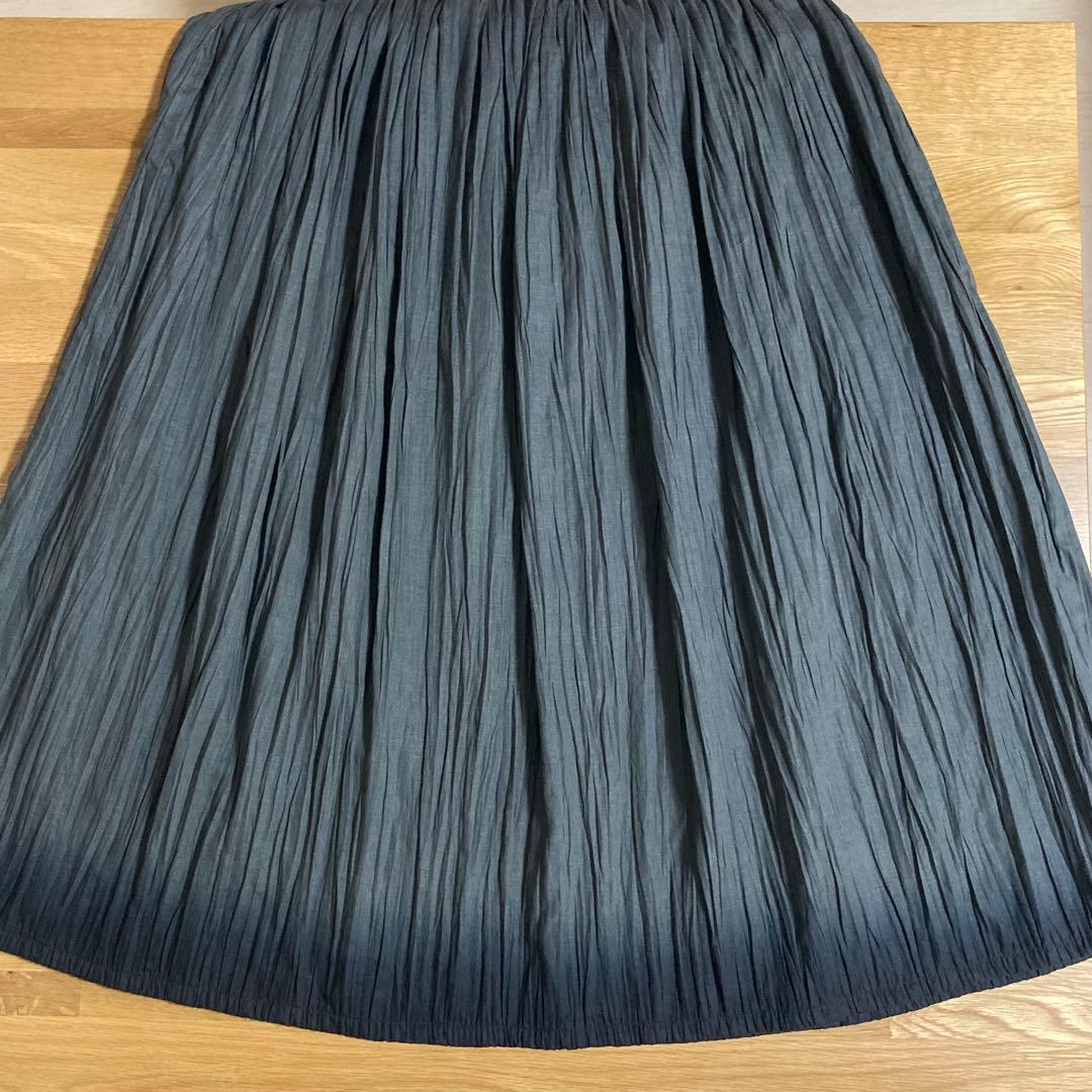 evam eva リネン グラデーションスカート