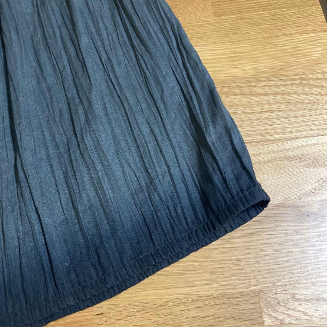 evam eva リネン グラデーションスカート