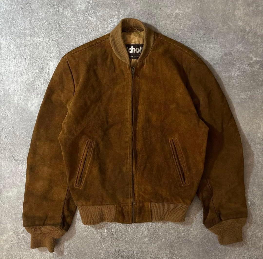 OLD Schott 80s USA製　レザージャケット　ブルゾン　スエード