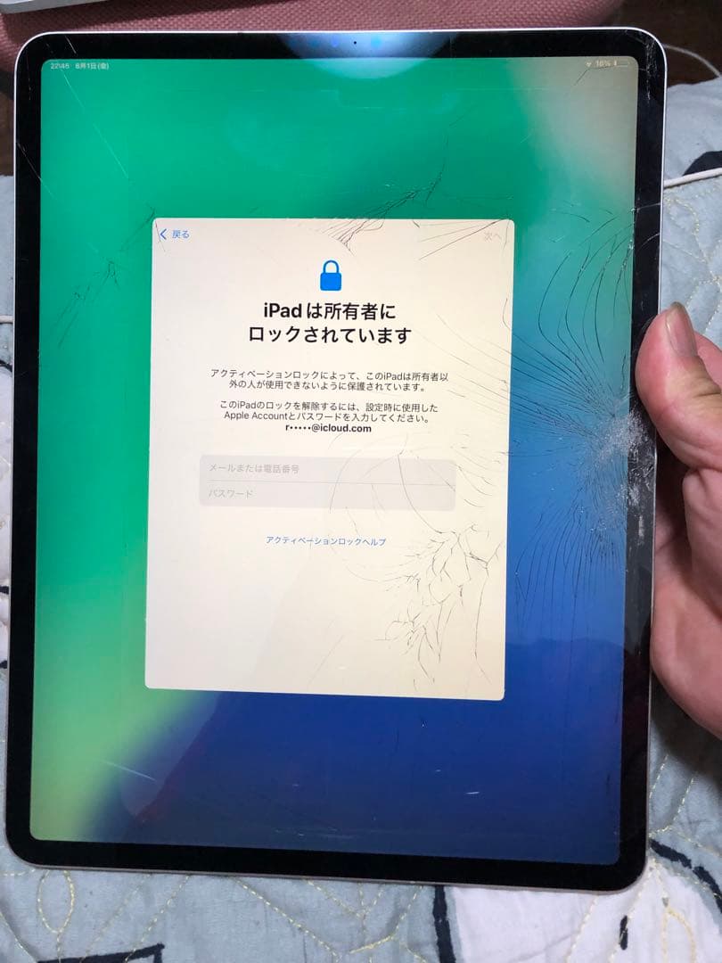 シルバー iPad pro 12.9 inch 本体 所有者ロック中