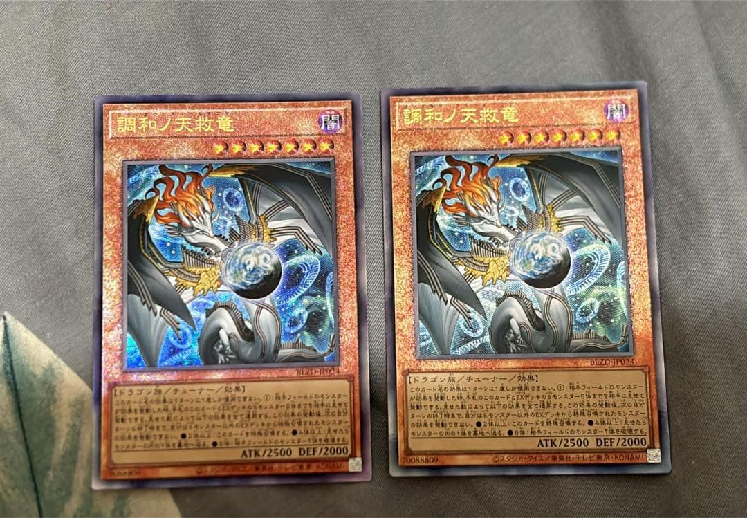 調和ノ天救竜　ハルモニア　レリーフ 遊戯王　2枚　キズあり　アジア