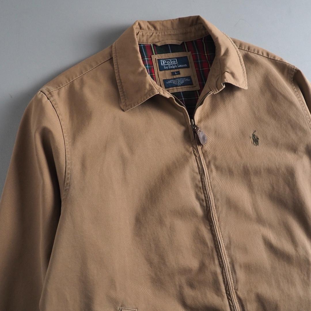ラルフローレン　ブルゾン　スイングトップ　ベージュ　裏地チェック　美品