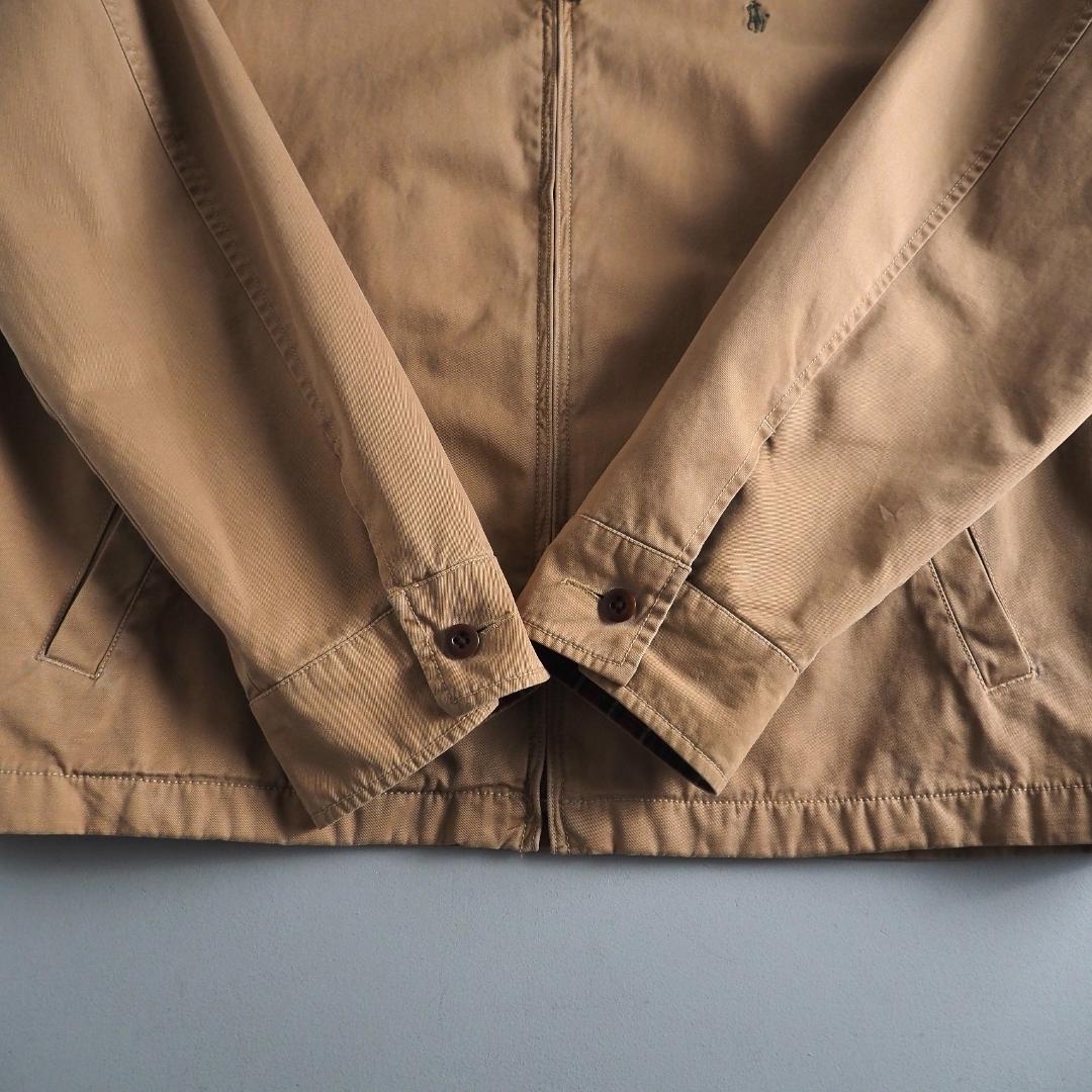 ラルフローレン　ブルゾン　スイングトップ　ベージュ　裏地チェック　美品