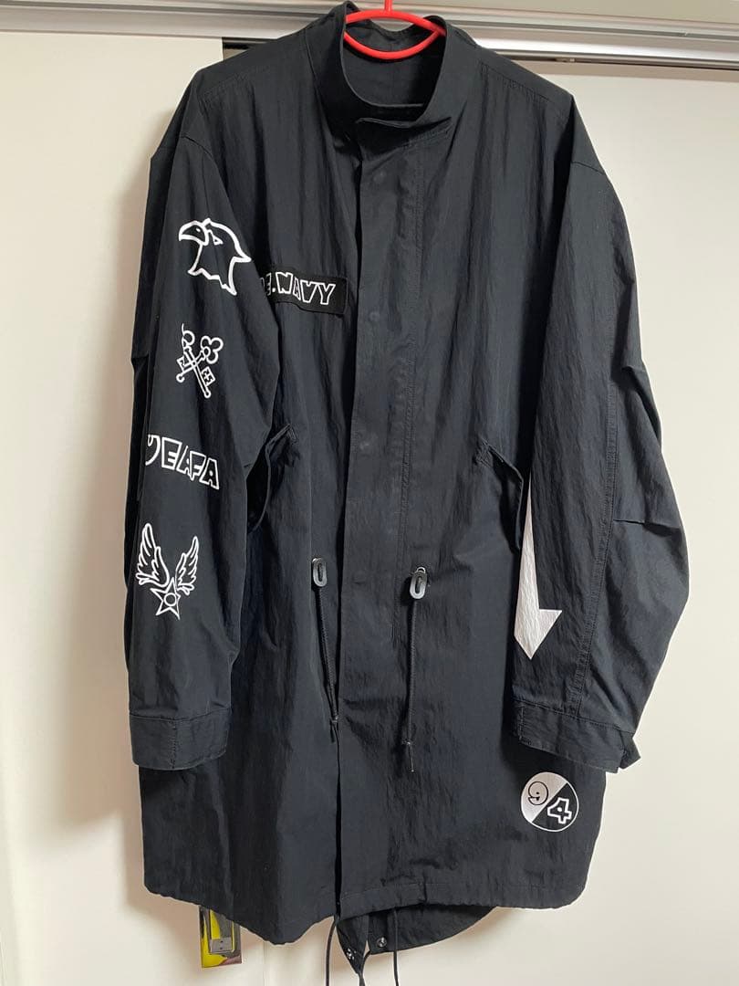 サイズS UNIFORM EXPERIMENT ブラックモッズコート