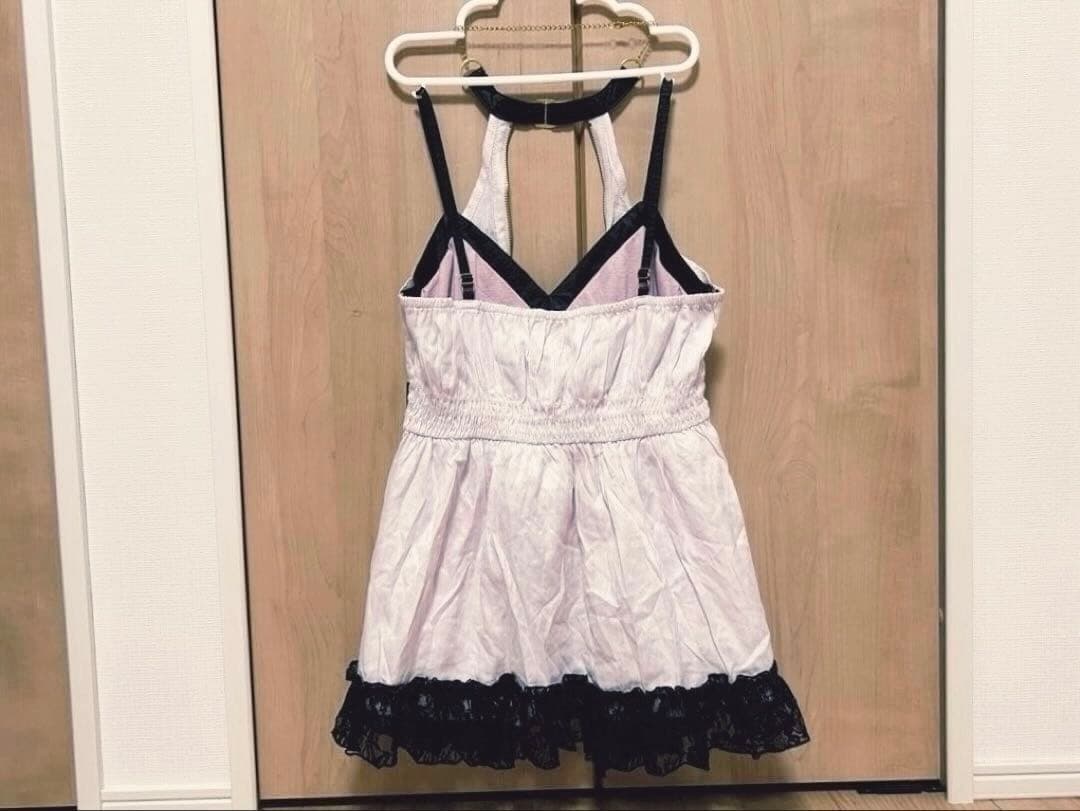 タグ付き♡GOLDS♡ハートチャーム＆ダブルジッパー♡チョーカー付きトップスPK