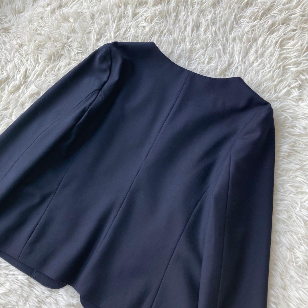 NATURAL BEAUTY BASIC ノーカラージャケット パンツスーツ M