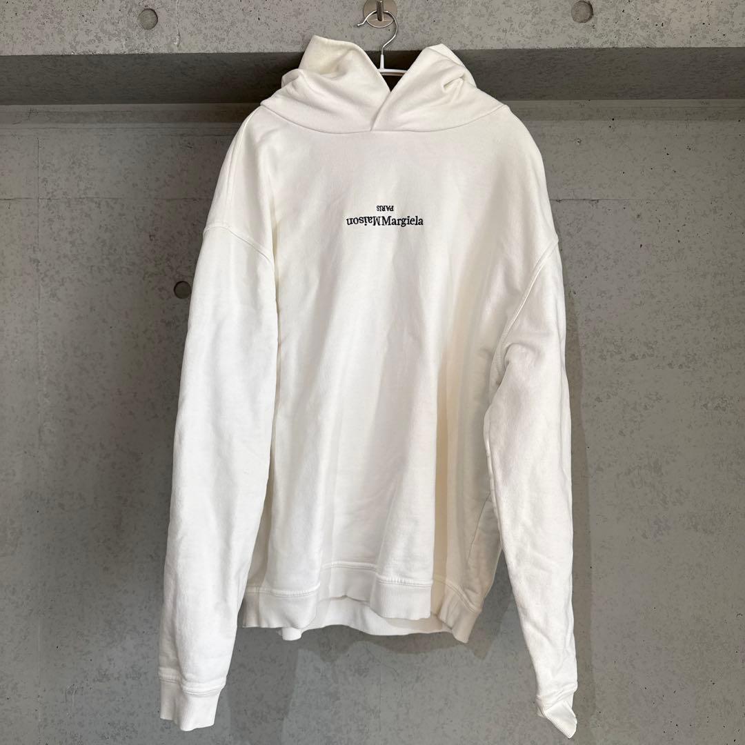 Maison Margiela 反転ロゴ ホワイトパーカー46