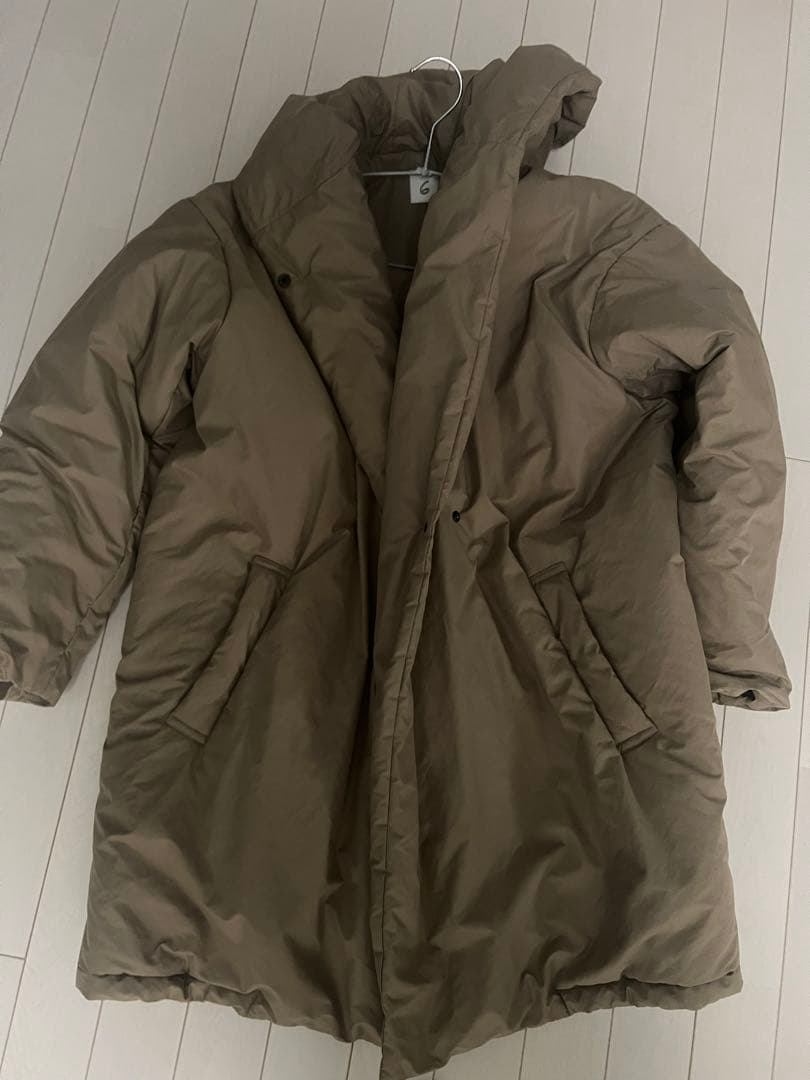 6 ROKU ショールフーデッドコート　モカ　パディングコート　モンスターコート