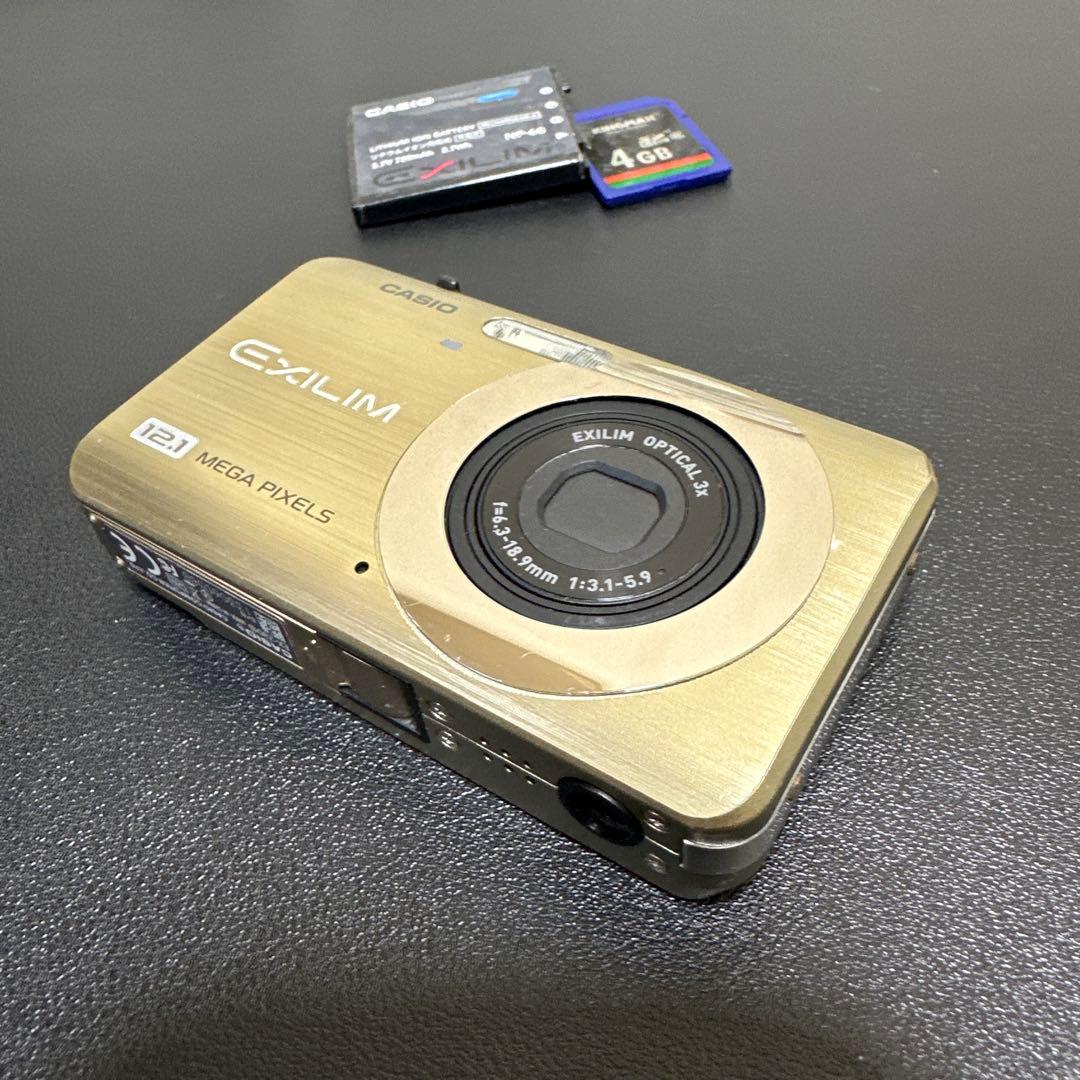 CASIO EXILIM ZOOM EX-Z90ゴールド　動作確認済　中古良品