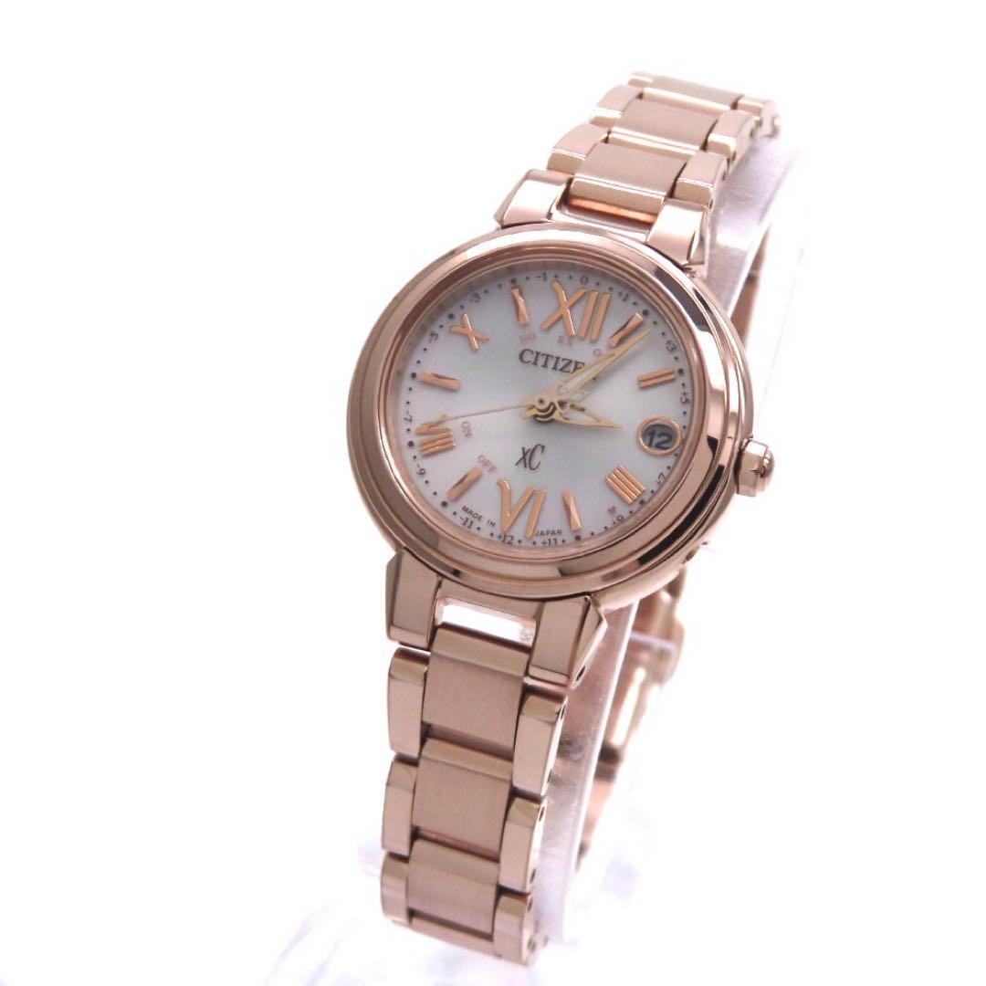 ☆極美品 ES9435 51A クロスシー 電波ソーラー シチズン 時計 ピンク