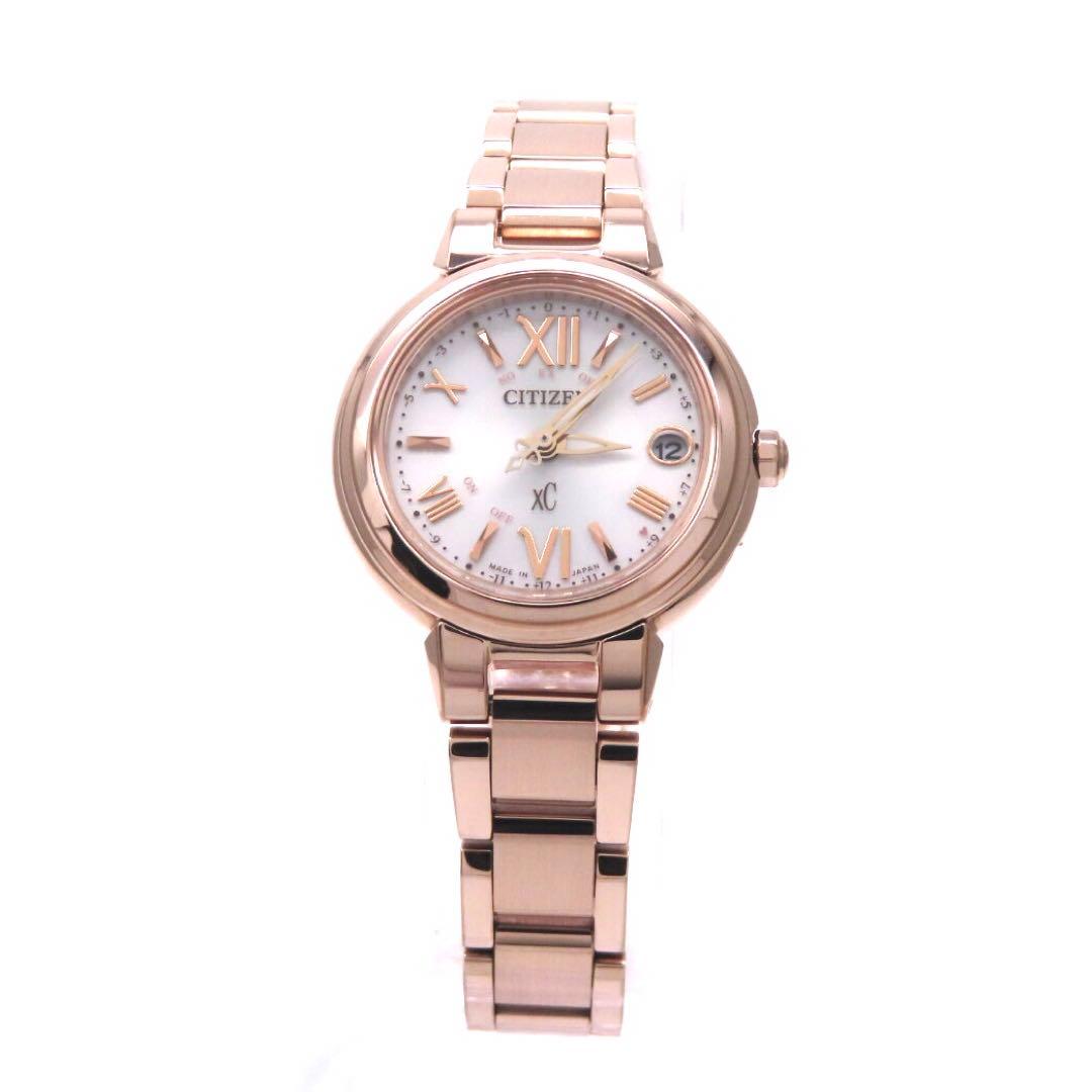 ☆極美品 ES9435 51A クロスシー 電波ソーラー シチズン 時計 ピンク