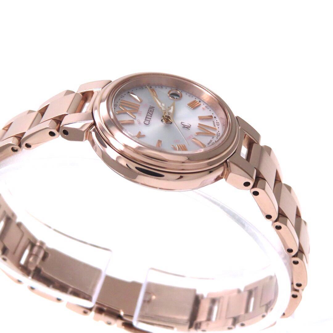☆極美品 ES9435 51A クロスシー 電波ソーラー シチズン 時計 ピンク