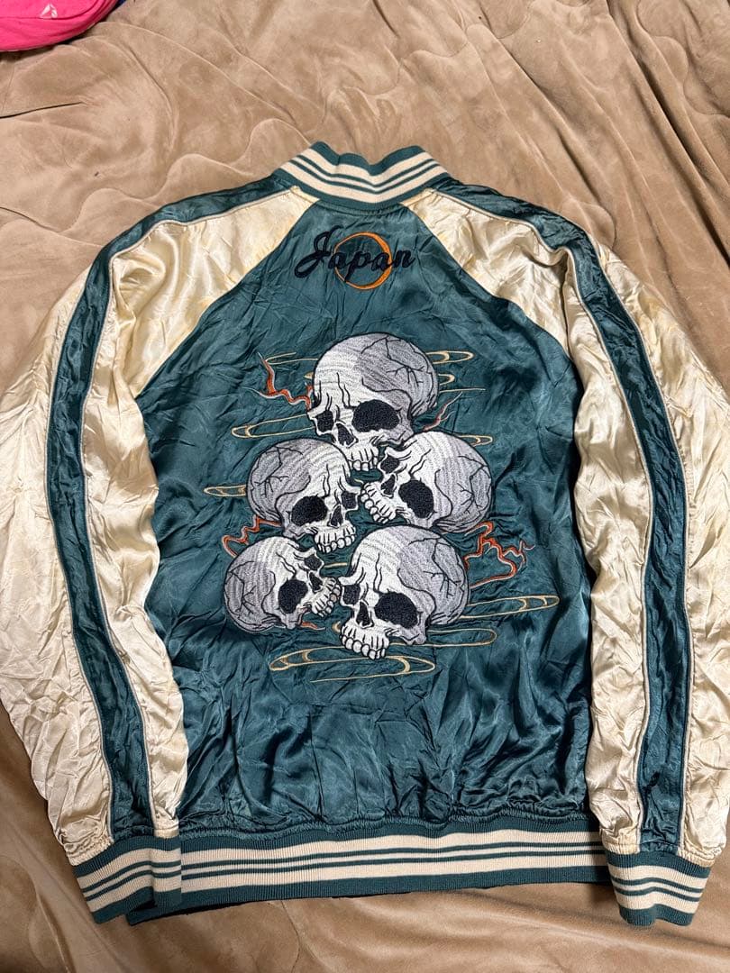 ２面用 絡繰魂 鷲 日本限定 スカジャン vintage unisex レーヨン