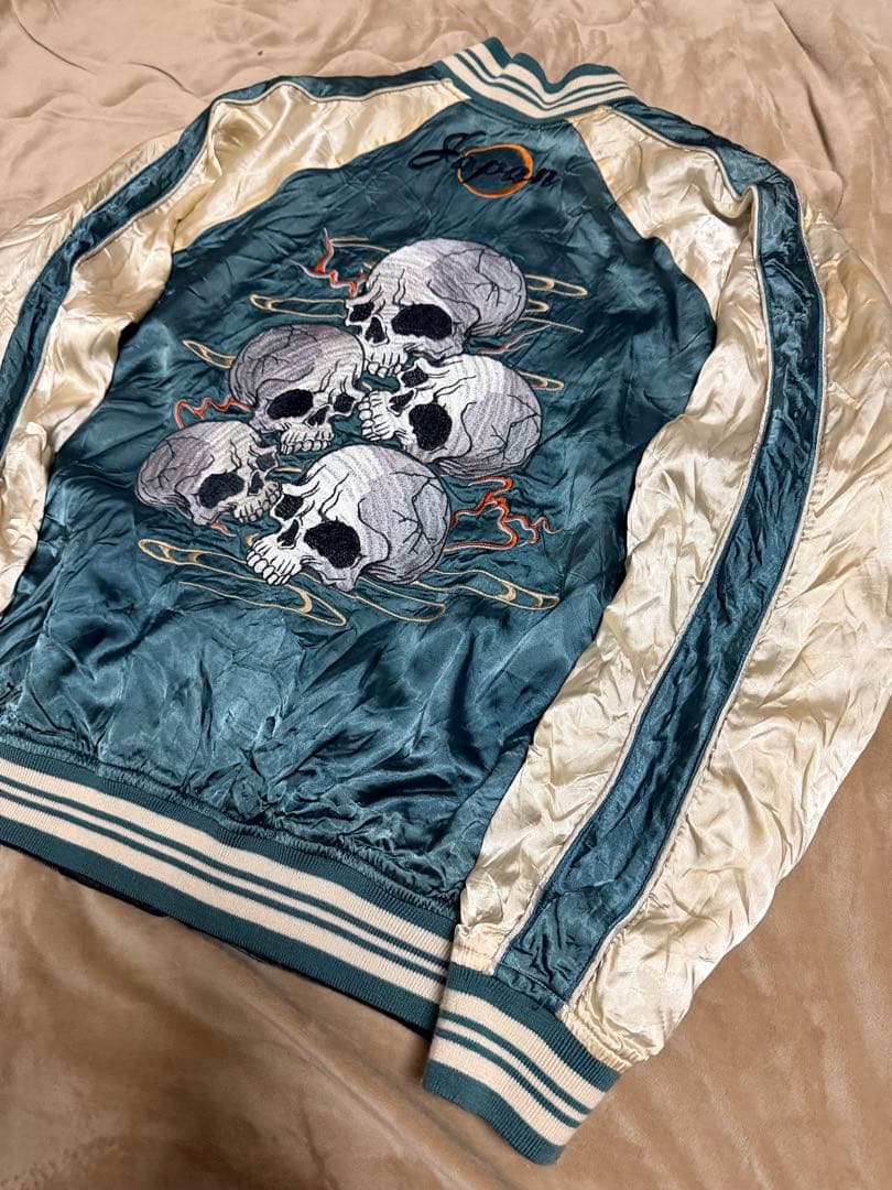 ２面用 絡繰魂 鷲 日本限定 スカジャン vintage unisex レーヨン