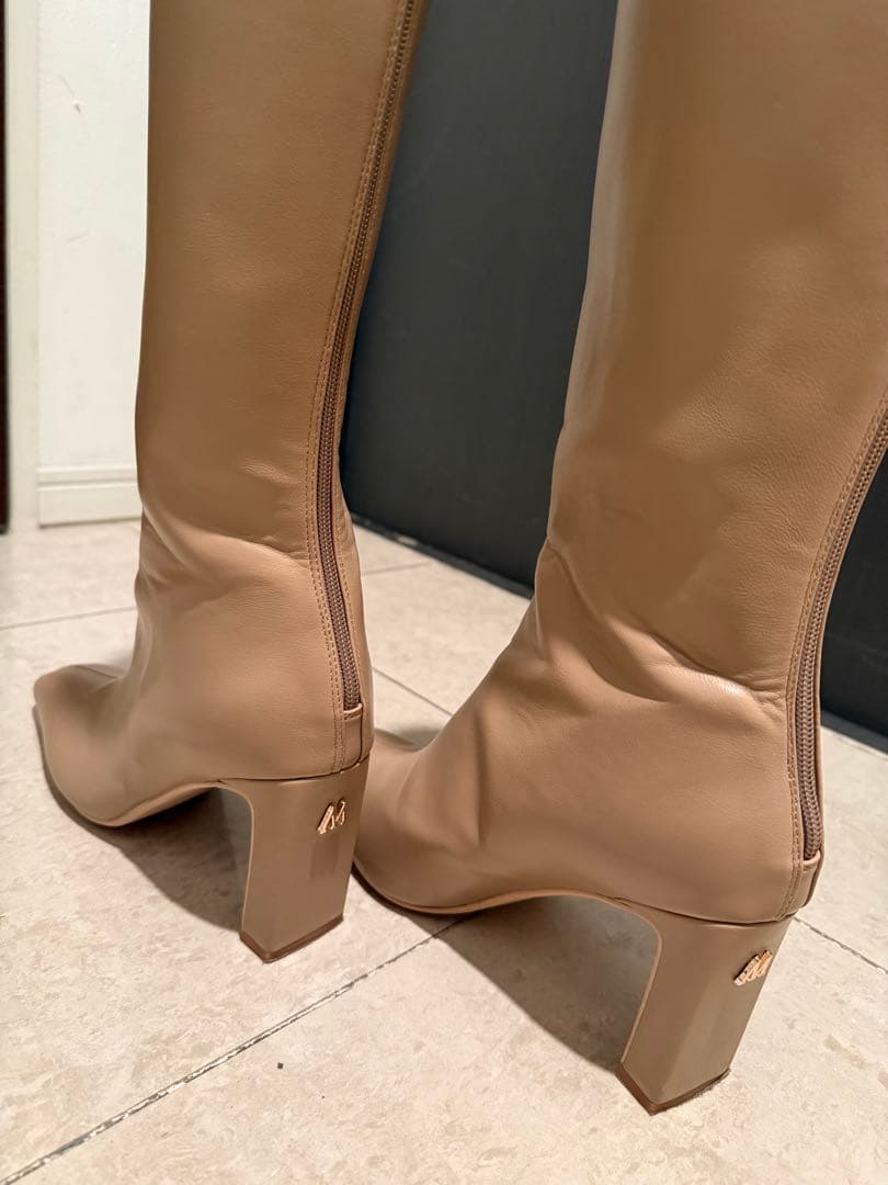 完売品MISTREASS ミストレアスベージュ ロングブーツ　L