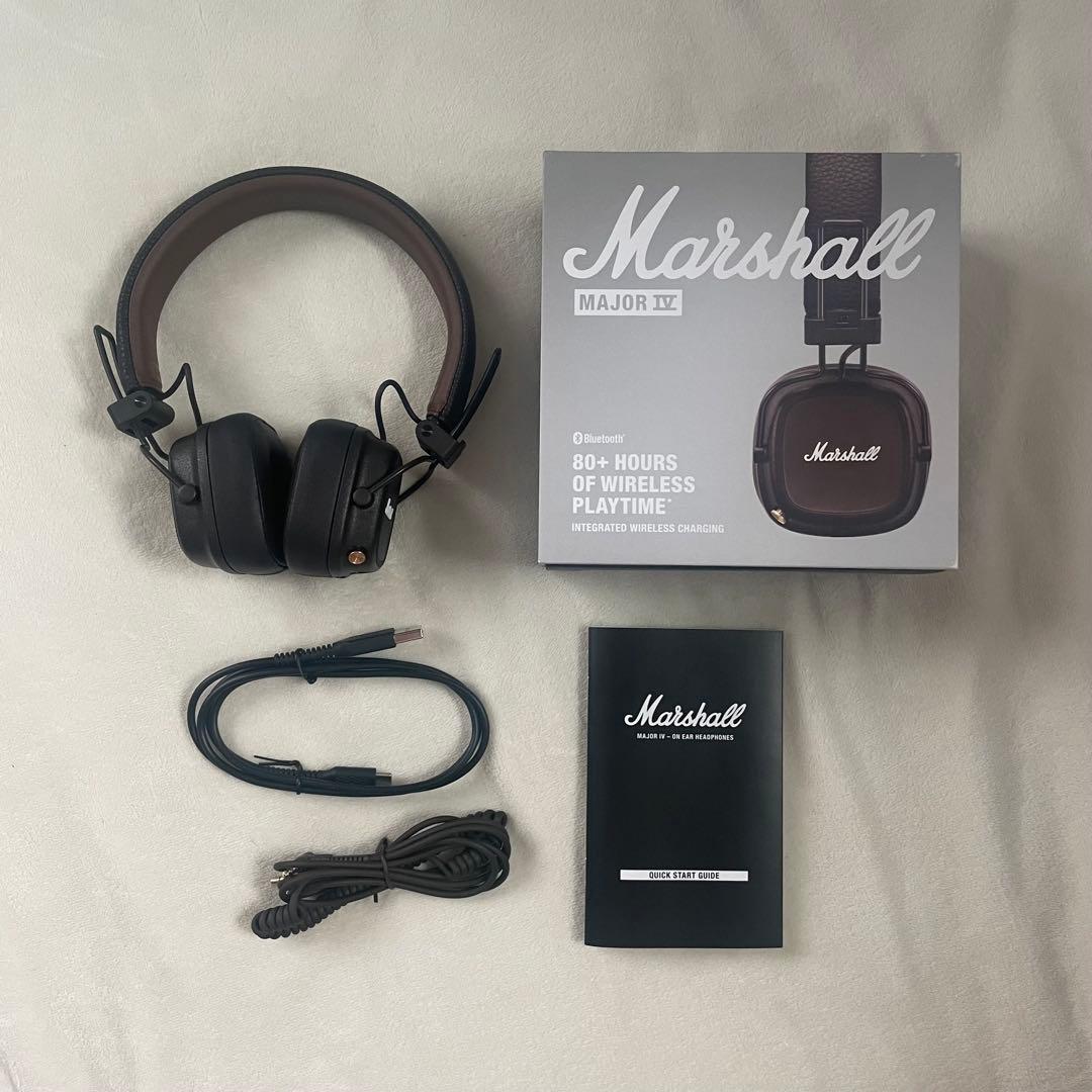 【即日発送可】Marshall MajorIV ワイヤレスヘッドフォン　ブラウン