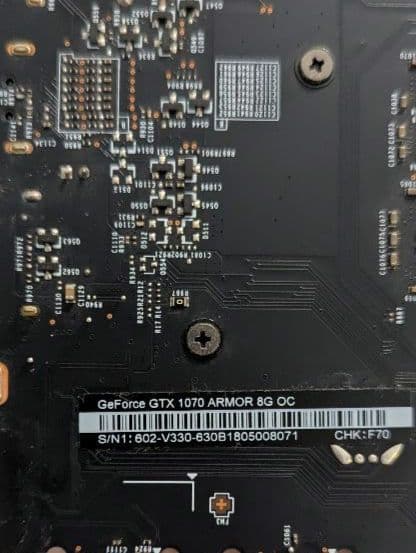 グラフィックボード・グラボ・ビデオカード MSI GeForce GTX 1070 ARMOR 8G OC