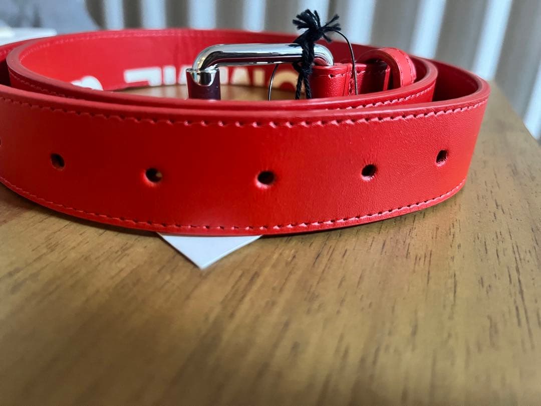 【n_a.】COMME des GARÇONS レザー ベルト レッド