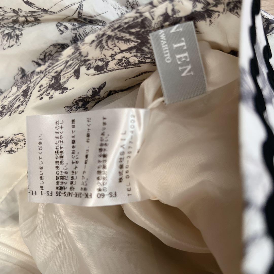 【新品】SEVEN TEN　トワルドジュイプリントスカート　ブラック　M