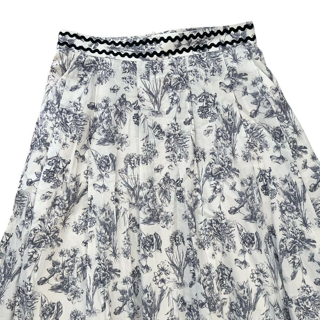 【新品】SEVEN TEN　トワルドジュイプリントスカート　ブラック　M