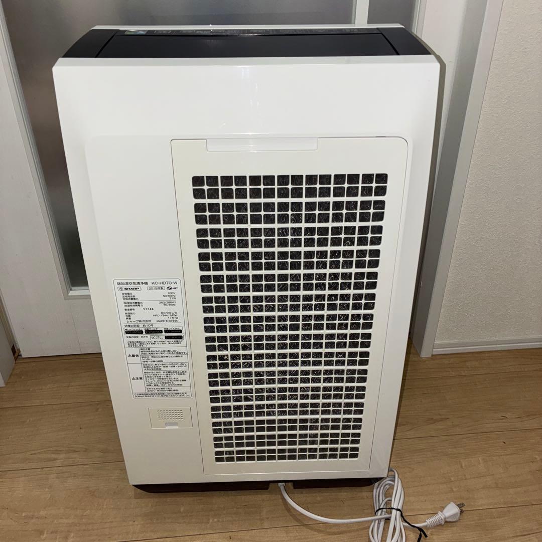 SHARP プラズマクラスター KC-HD70-W 除加湿空気清浄機 19年製