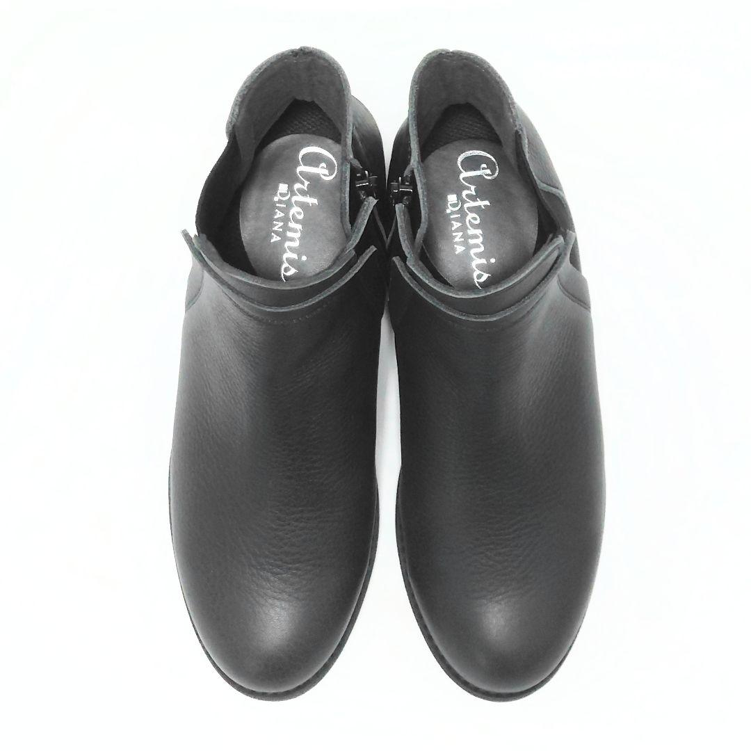 美品 アルテミス バイ ダイアナ 軽量 本革 サイドゴア ショートブーツ イエナ