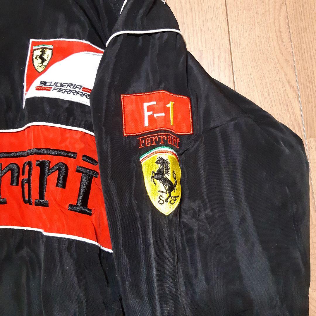 フェラーリ F1 Ferrari レーシングジャケット ブラックレッド L