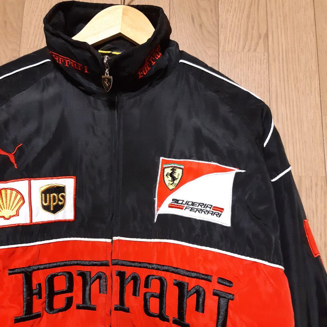 フェラーリ F1 Ferrari レーシングジャケット ブラックレッド L