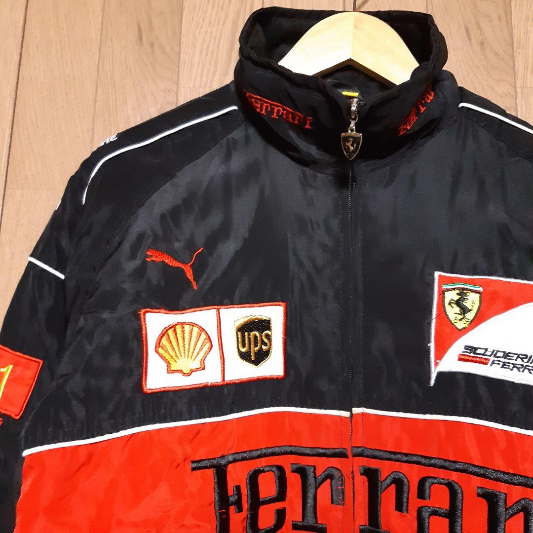 フェラーリ F1 Ferrari レーシングジャケット ブラックレッド L