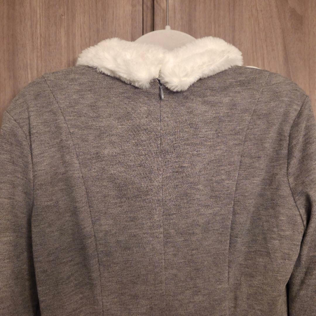 ワンピース Knit sew pleated op S