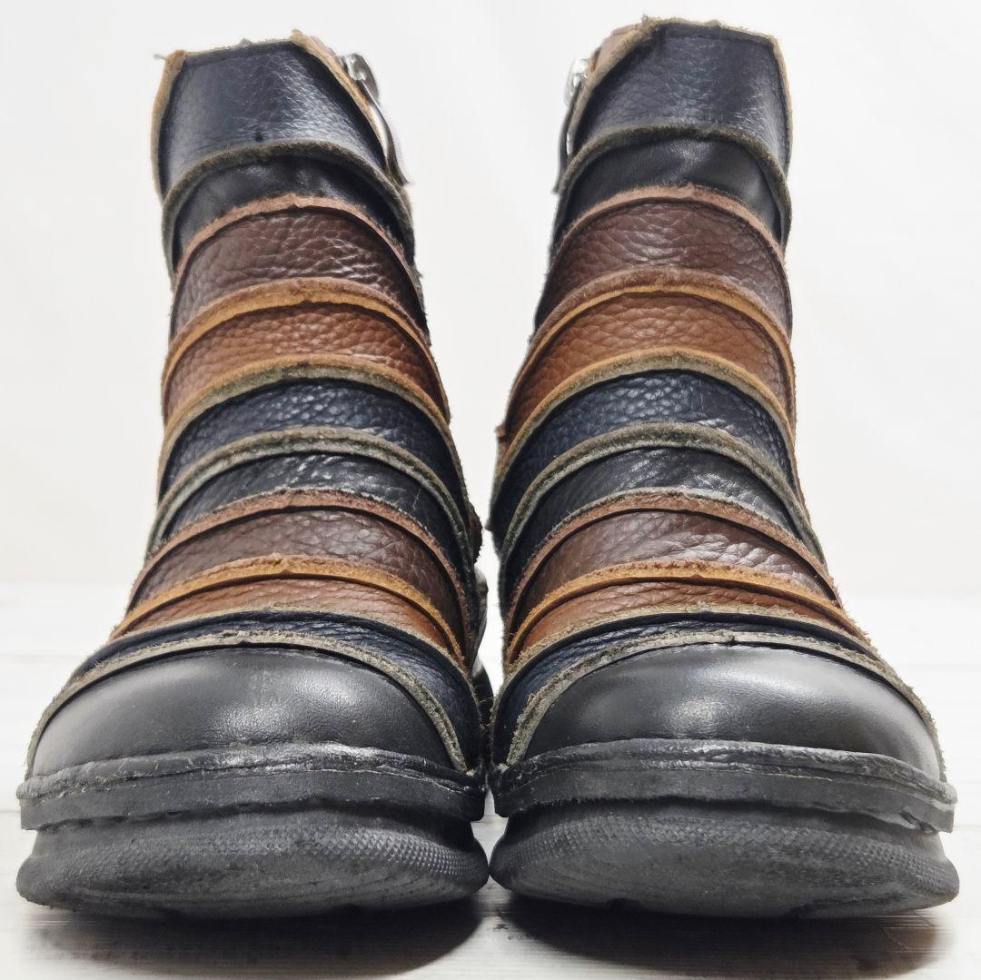 【人気】Estacion エスタシオン ショートブーツ シュリンクレザー S